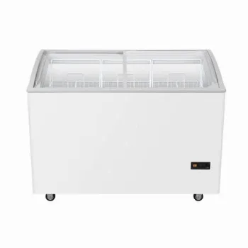 ตู้แช่แข็งฝากระจกโค้ง HAIER SD-407DP 10.3 คิว สีขาว